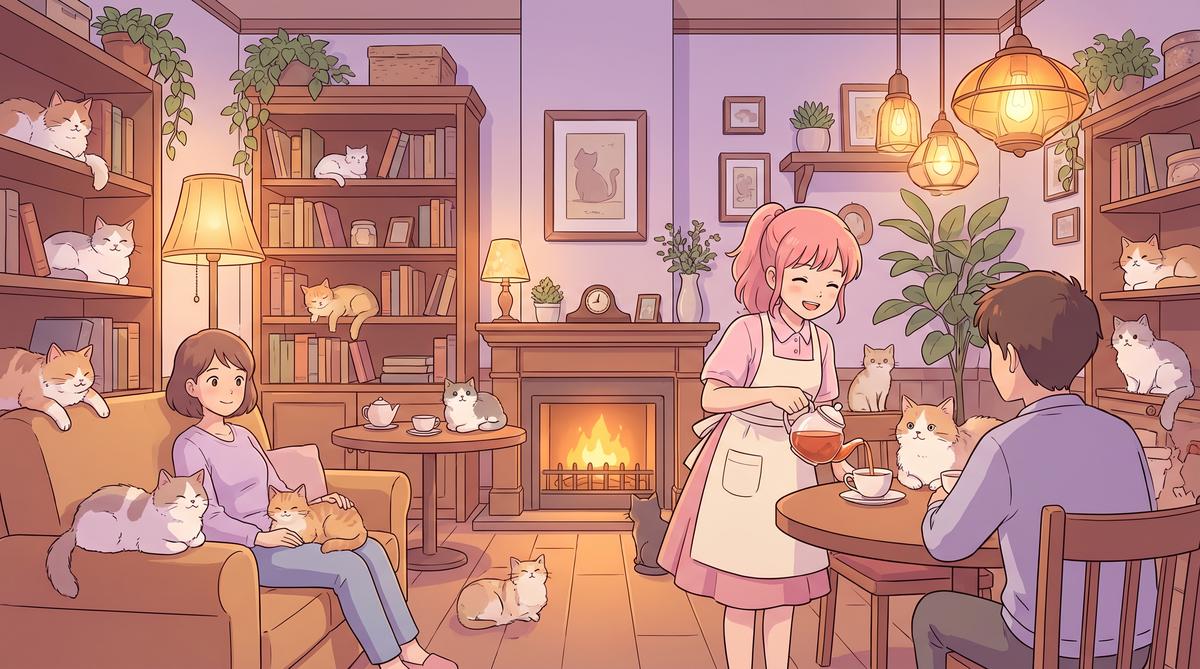 抖音风猫咖日常治愈动漫